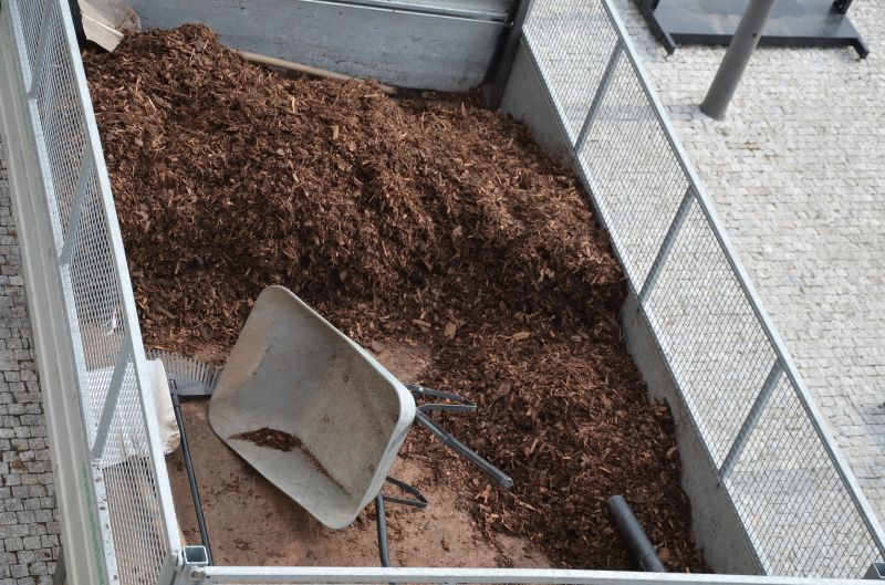 Mulch application around plants
