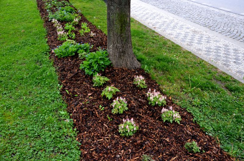 Mulch Spread in Landscape Beds